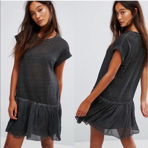 All Saints Dresses & Skirts - ALLSAINTS Jody Drop Waist Dress 100% Linen Grey Summer Size:XS